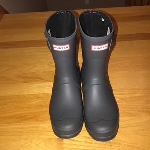 Short Zipper Hunter Rain Boots